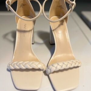 Nine West Ivory Braided Strap Heels